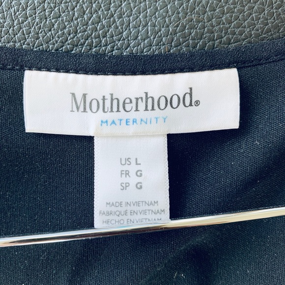 Beautiful Black Beaded Maternity Blouse Top - Picture 3 of 6